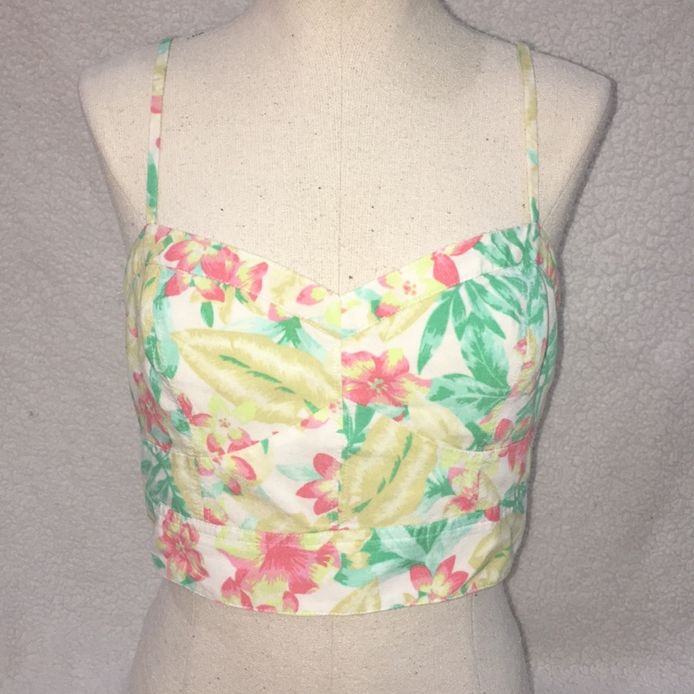 American Eagle Outfitters Tropical  halter Top